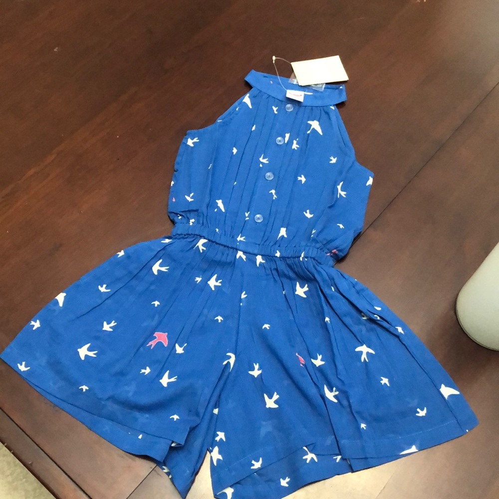 Brand new Girls sleeves blue romper